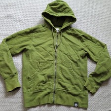 American Giant Hoodie Sweatshirt Mens Small Green Full Zip Fleece Made In USA