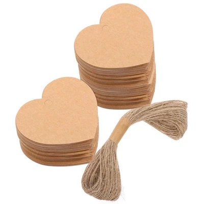 1 Set of Heart Gift Tags Hanging Gift Tags Decorative Heart Tags Valentines Day - image 1 of 4