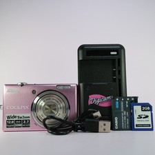 Nikon Digital Camera Coolpix S570 12.0MP Pink Tested Full Working Set Read 
