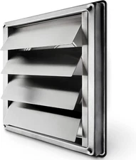 Calimaero® VKE 4" Inch Dryer Vent Cover – Outdoor Stainless Steel Grille with Mo