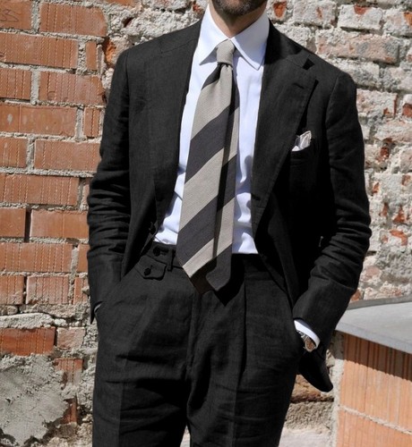 Brown Linen Men's Suit Summer Leisure Daily Wear Wedding Groom Prom Tuxedos 2pcs - Picture 15 of 22