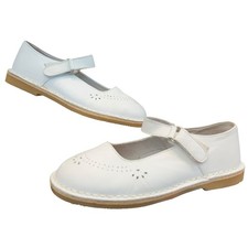 L  Amour White Leather Perforated Mary Jane Shoes Girl Size 12 Dress Easter Fancy