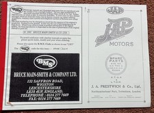JAP V Twin MOTORCYCLE KTOR SPEEDWAY MANUAL MORGAN Racing HRD PARTS FRAME ULSTER 