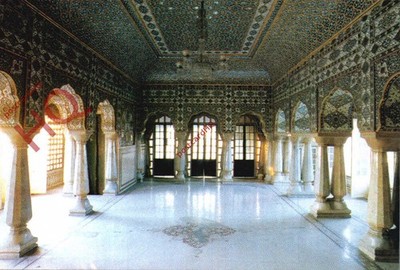 Ansichtskarte; Indien, 5. Stock von Chandra Mahal im Stadtpalast