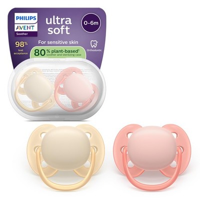 Philips Avent ultra soft Schnuller 0-6 Monate 2er Silikon kiefergerecht