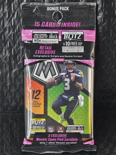 2021 Panini Mosaic Football Sports Trading Card Cello Fat Pack 