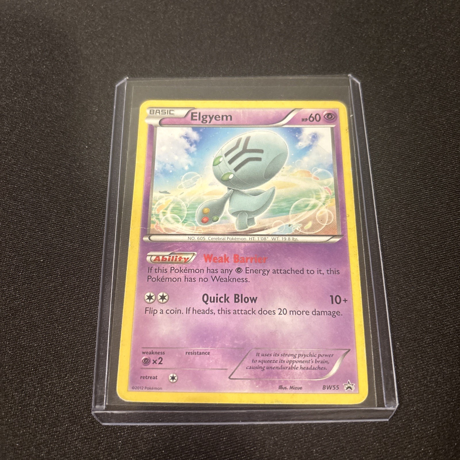 Elgyem - BW55 - Pokemon Promo Black & White Ultra Rare Card LP