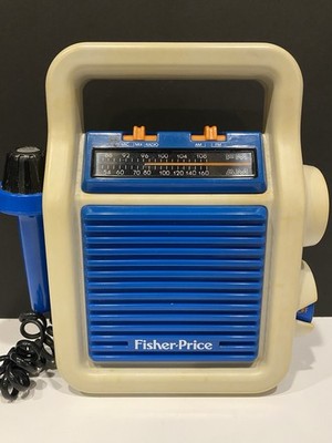 Vintage 1984 Fisher-Price Sing-A-Long Radio Model 3805 AM/FM Working Mic Mix