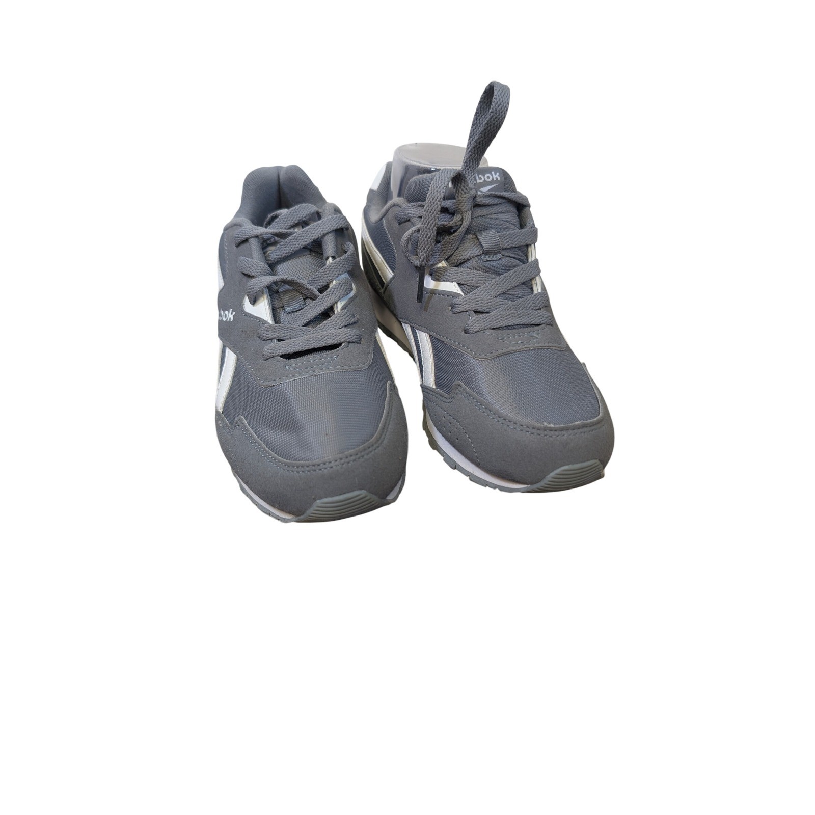 Reebok Kids Gray/White Classic Jogger Running Shoes Sneakers Size 4 Youth thumbnail 2