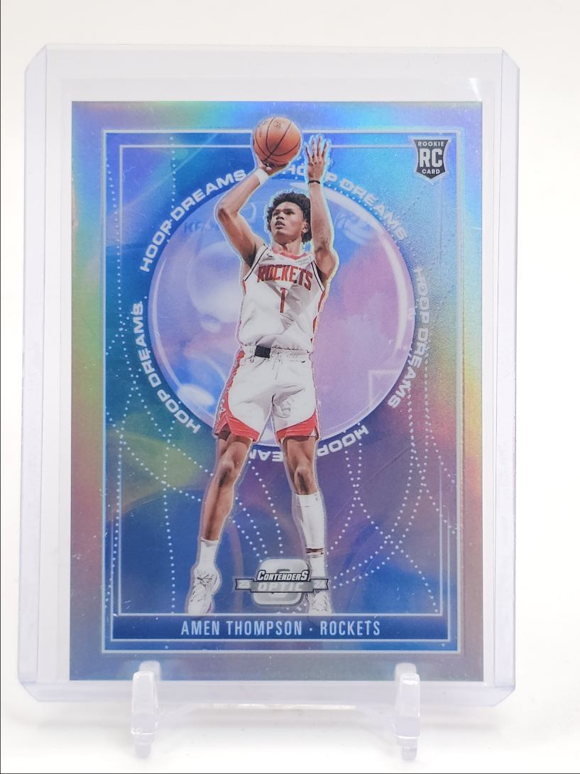 AMEN THOMPSON 2023-24 CONTENDERS OPTIC HOOP DREAMS ROOKIE SILVER RC Q5908