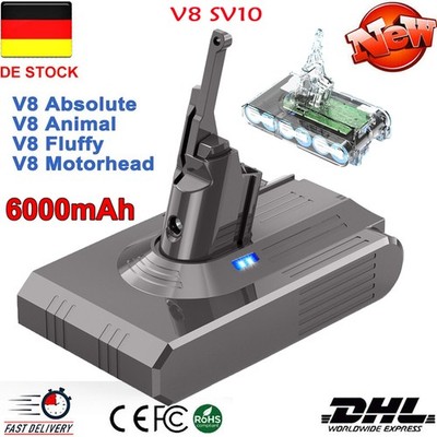 6000mAh Akku Für Dyson V8 SV10 Absolute Animal Staubsauger Absolute Ersatzakku