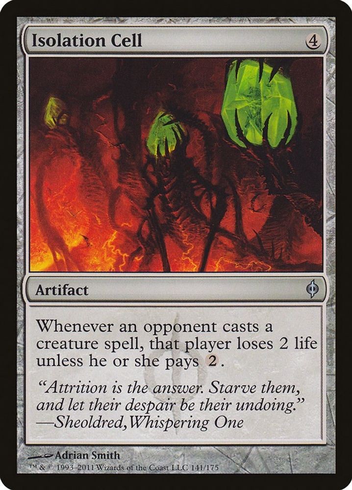 2011 Magic: The Gathering: New Phyrexia Isolation Cell (#141, U, Lightly Played)
