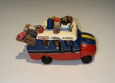 Vintage Chiva Bus Folk Art Handmade Terracotta Clay - Columbia 4x2x2 
