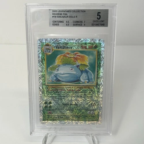 Pokemon Venusaur Legendary Collection Reverse Holo Rare #18 BGS 5 Sub Grades