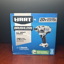 Hart 20-volt 12-inch Battery-powered Brushless Impact Wrench 8193 New Hart 20-volt 12-inch Battery-powered Brushless Impact Wrench 8193 New
