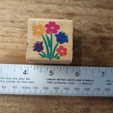 Stampcraft Wood Mounted Rubber Stamp Posh Flowers 440d182