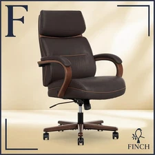 Finch Neo Two Mid Back Modern Office Chair with Gentle Ergonomic Contours Brown
