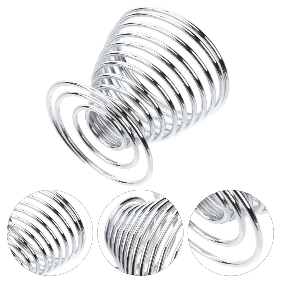  4 Stück Edelstahl Eierbecher Mini Federdraht Eierablage Eierhalter gekochter Ei - Bild 2 von 4