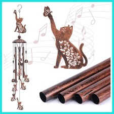 Cat Gift Wind Chimes for Outside, Pet Metal Windchimes Cat Lover Gift for Wom...