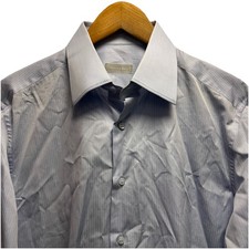 Stefano Ricci Mens Size 40/15.75 Blue Striped Button Front Dress Shirt Italy guc