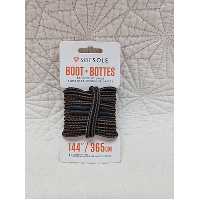 SOFSOLE Boot Trim To Fit Laces 144'' 4 Permanent Tips Black And Brown Round