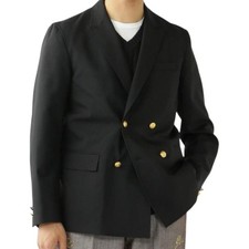 BEAMS PLUS 4B Double Breasted Wool Blazer Jacket Size M Black Ship from USA