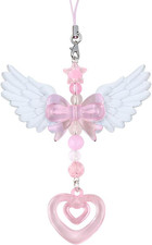 Pink Star Heart Phone Charms Strap Kawaii Bow Phone Charm Cute Beaded CellPhones