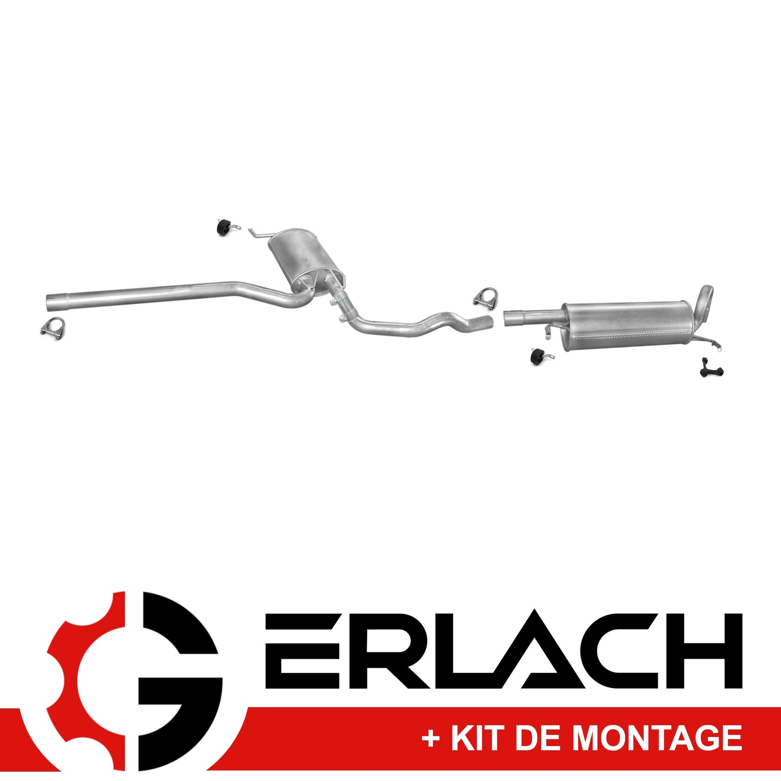 Silencieux d'échappement arrière pour VW Passat B5 1.8 en acier