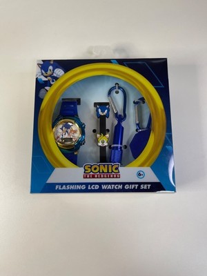 Sonic The Hedgehog UHR Flashing LCD Watch Gift Set NEU