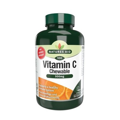 Natures Aid Vitamin C 500mg zuckerfrei Kautabletten - 100 Tabletten
