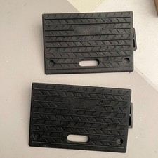 2x Heavy Duty Kerb Door Ramps Wheelchair Mobility Scooter Access Ramp w/ Handle