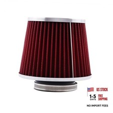 IDHigh Flow Inlet Cold Air Intake Cone Air Filter Replacement Clamp-On 2.5"
