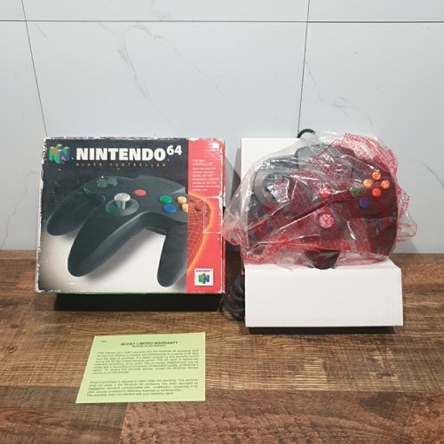 Official Nintendo 64 Black Controller N64 Gamepad Boxed - Picture 2 of 9
