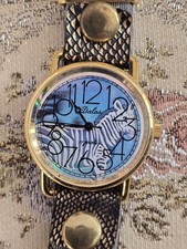 Orologio Vintage Automatico Manuale String Watch Zebra Anni 80 E Ologramma  Dora