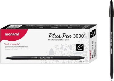 12 Pack Fine Point Felt Tip Pens Black