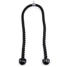 Double Length Tricep Pull Down Rope - 54 Inches Attachment for Cable Machine ...