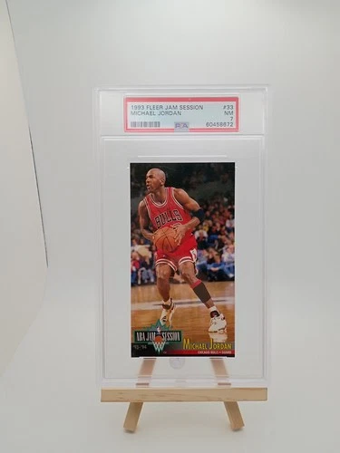 Michael Jordan 1993 Fleer Jam Session Tall Card Graded PSA 7 #33 Chicago Bulls