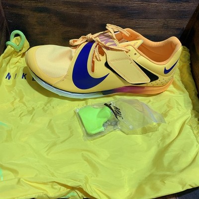 Nike Air Zoom Long Jump Elite Citron Pulse Indigo Burst Men Size 13