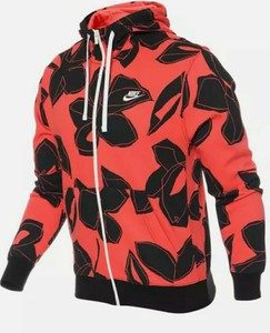 nike men's sportswear club floral full zip hoodie