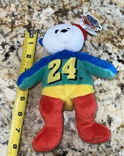 Vintage Jeff Gordon 24 Team Speed Bears Nascar Beanie Plush Bear 1999 Tag 8"