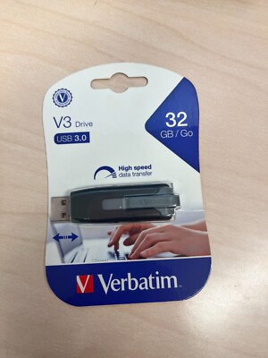 Verbatim Store 'n' Go V3 USB 3.0 Drive 32GB Black/Gray 49173