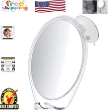 Crystal Clear Fogless Shower Mirror with Razor Holder - Modern Shaving Essential