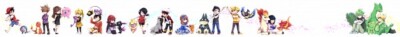 Anime pok mon special aipom blue charmander chatot Stitched Gaming Mat Desk