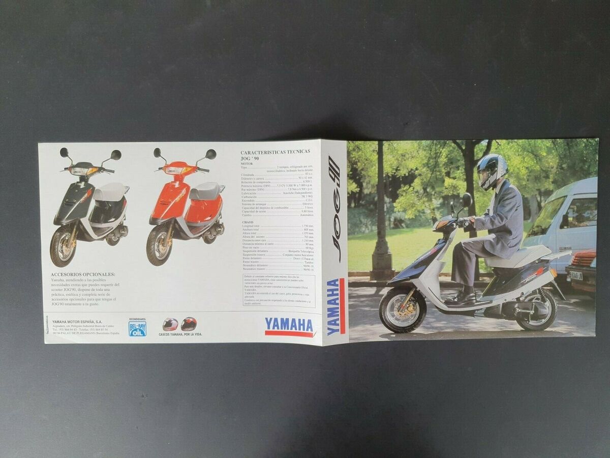 YAMAHA JOG 90 MOTORCYCLE/SCOOTER BROCHURE SPEC TO REAR 4 Pgs SPANISH VNC