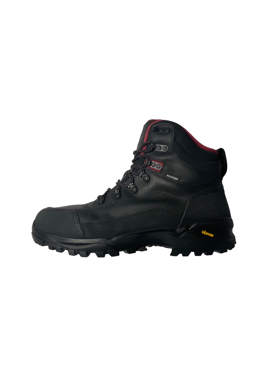 Duluth Trading Dry Mid Black Leather Vibram Work Boots Men display picture 1