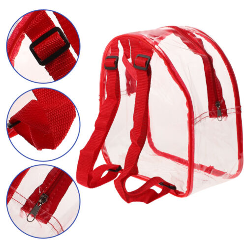  Clear Bags Backpack Mini Travel Backpacks Toddler Girl Transparent Jelly - Afbeelding 1 van 16