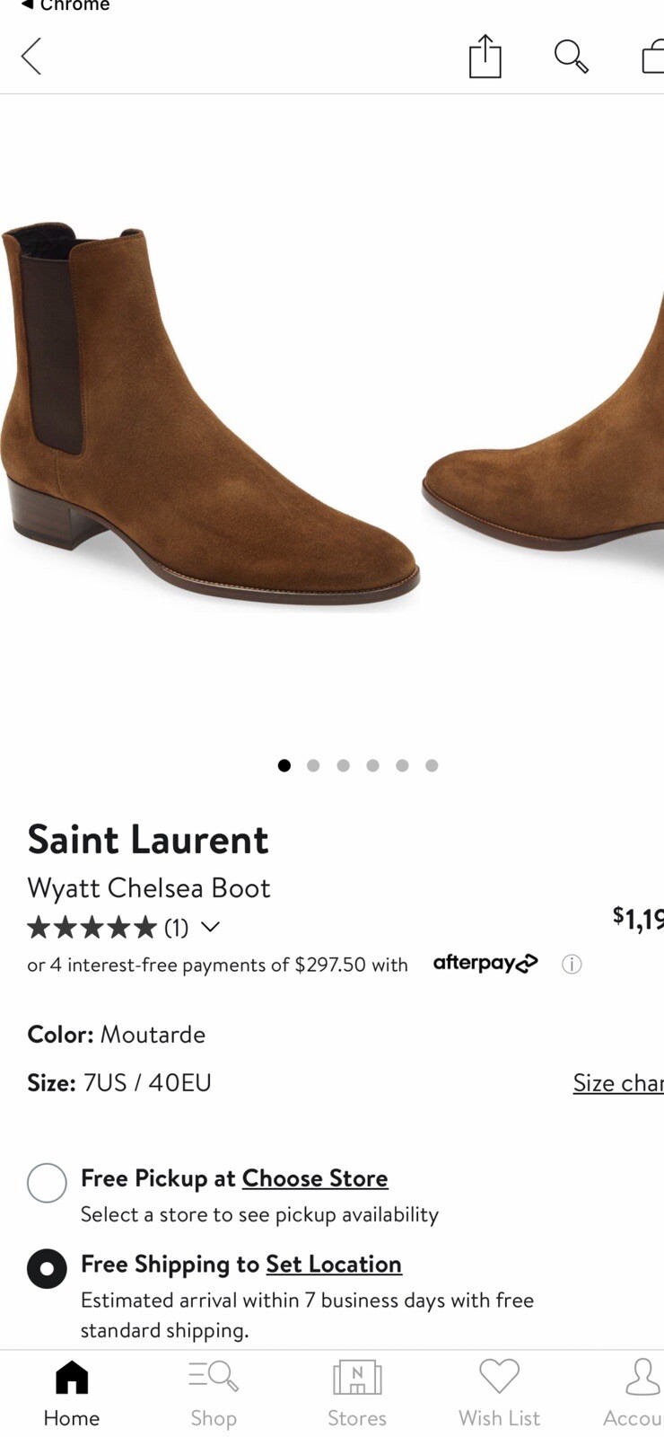 Stivali da uomo Saint Laurent WYATT 40 44 11. $1100