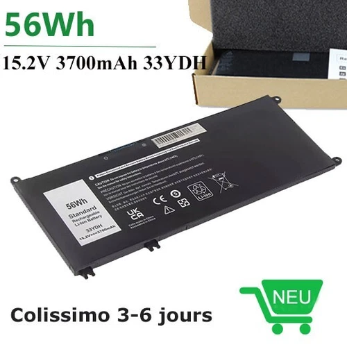 33YDH Batterie pour Dell Latitude 13 3380 14 3490 15 3580 3590 G3 15 3579 G3