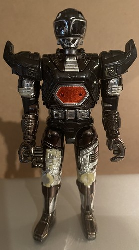 RARE Vintage 1996 Beetleborg Shadow Borg Black and Silver Action Figure Bandai - Picture 2 of 3