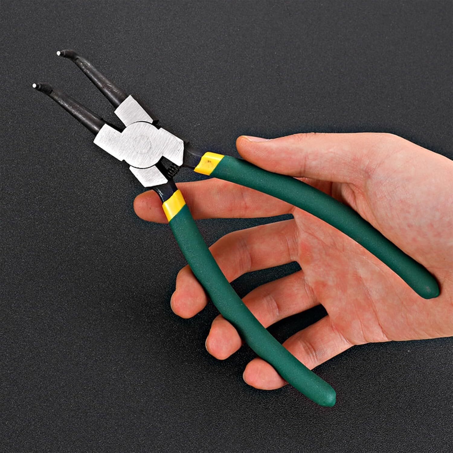 Snap Ring Plier Hand Tool,90-Degree Angle Internal Circlip Pliers,For... 